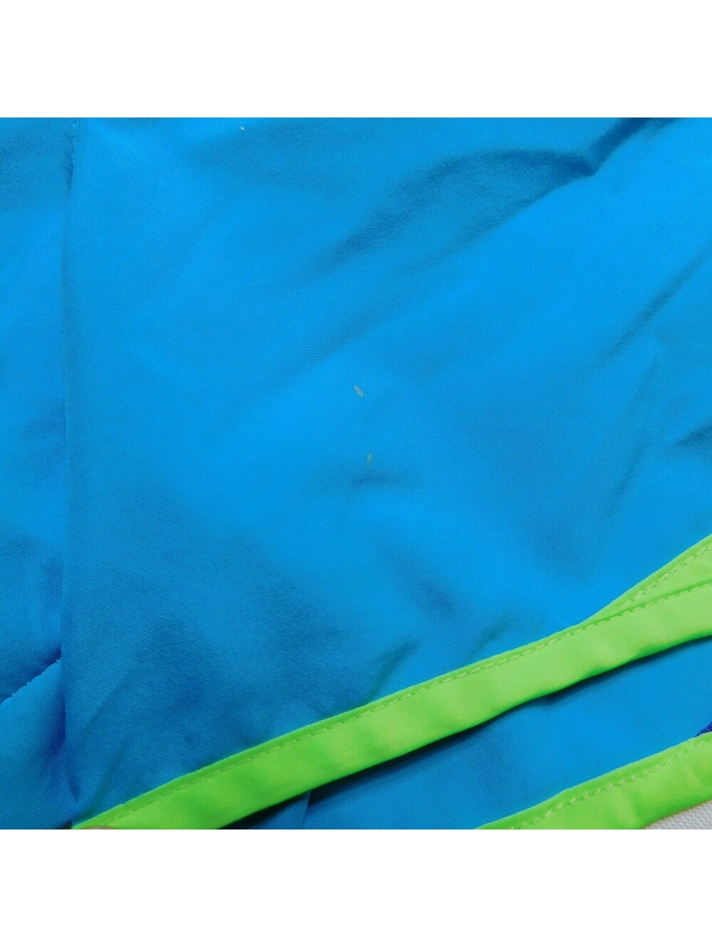 Nike Tempo Dri Fit Running Shorts Womens Medium M Blue Lime Green Athletic - Picture 7 of 8